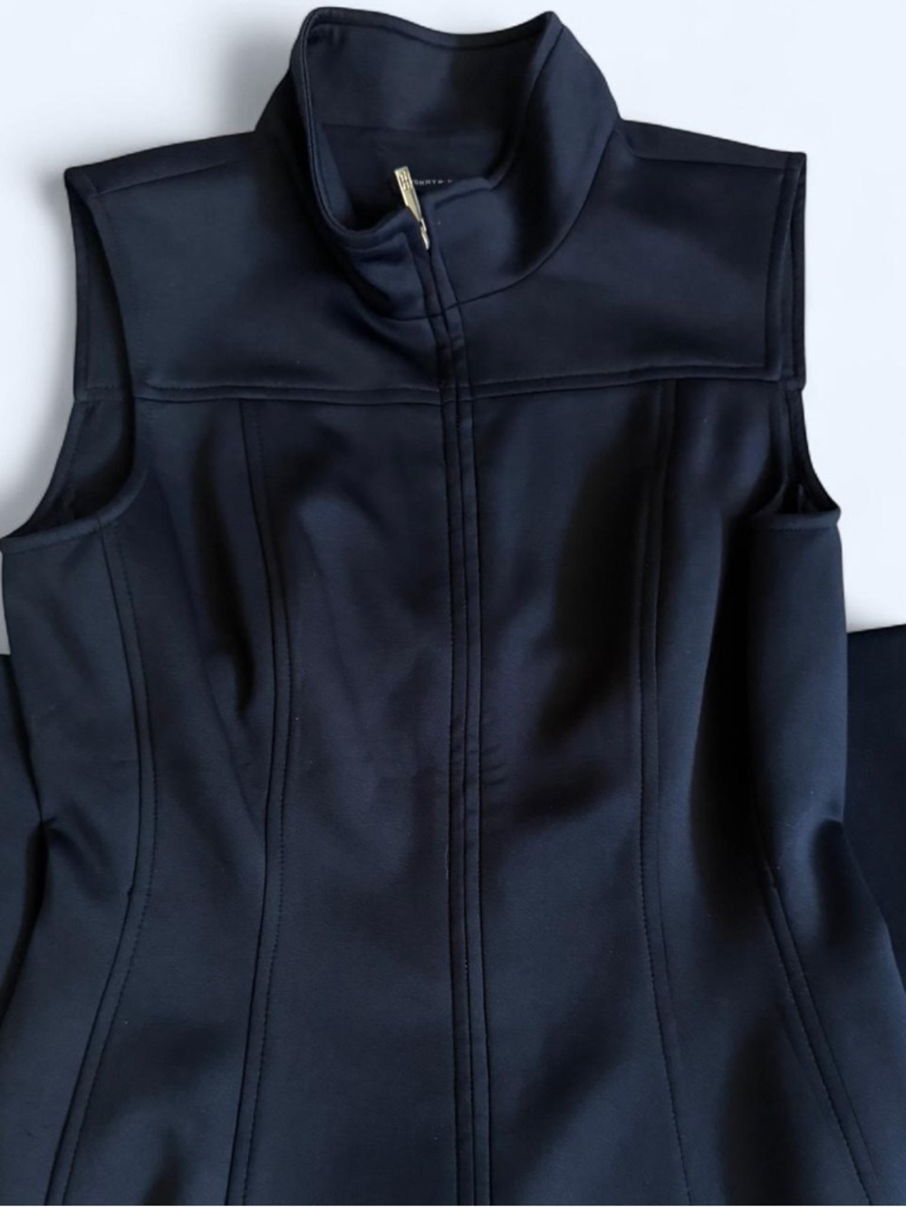 Tommy Hilfiger Black Sleeveless Zip Front Dress